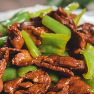 beef with green pepper & black bean sauce